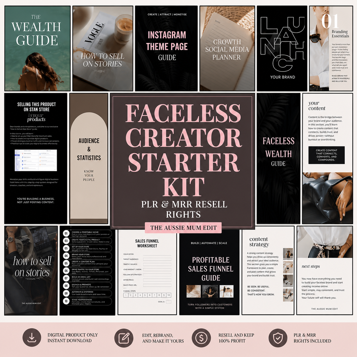 Faceless Creator Starter Kit | PLR & MRR Digital Products